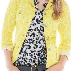 Bright Yellow Women's Button Jacket